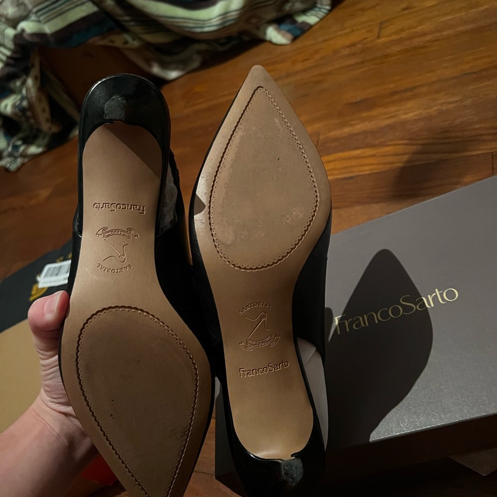 Franco Sarto Black Heels Elegant Design